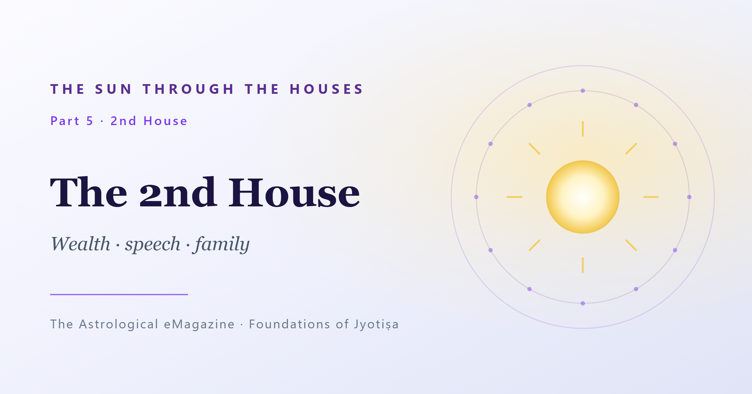 The Sun in the 2nd House